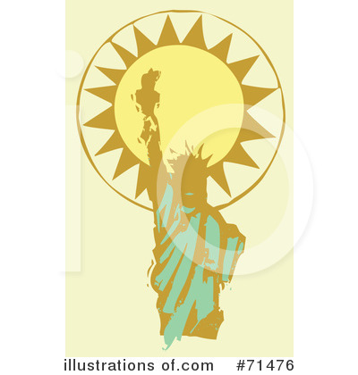 Royalty-Free (RF) Statue Of Liberty Clipart Illustration by xunantunich - Stock Sample #71476