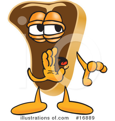 Steak Character Clipart #16889 by Mascot Junction