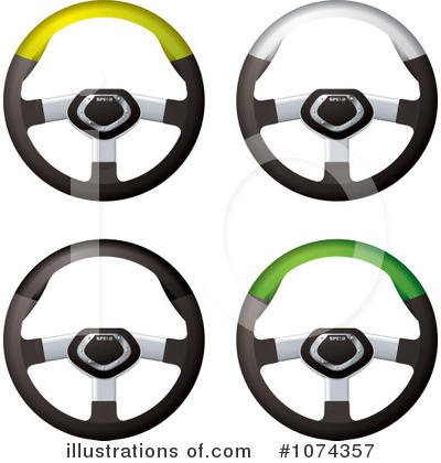 Royalty-Free (RF) Steering Wheels Clipart Illustration by michaeltravers - Stock Sample #1074357
