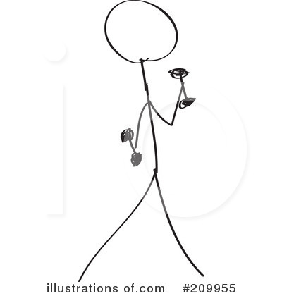 Royalty-Free (RF) Stick Fitness Clipart Illustration by Clipart Girl - Stock Sample #209955
