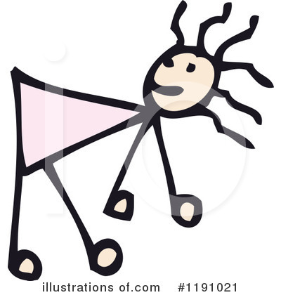 Royalty-Free (RF) Stick Girl Clipart Illustration by lineartestpilot - Stock Sample #1191021