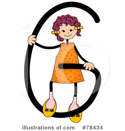 Royalty-Free (RF) Stick Kid Alphabet Clipart Illustration by BNP Design Studio - Stock Sample #78434