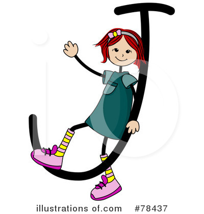 Stick Kid Alphabet Clipart #78437 by BNP Design Studio