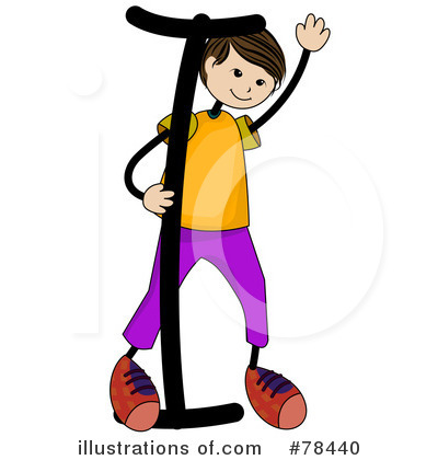 Royalty-Free (RF) Stick Kid Alphabet Clipart Illustration by BNP Design Studio - Stock Sample #78440