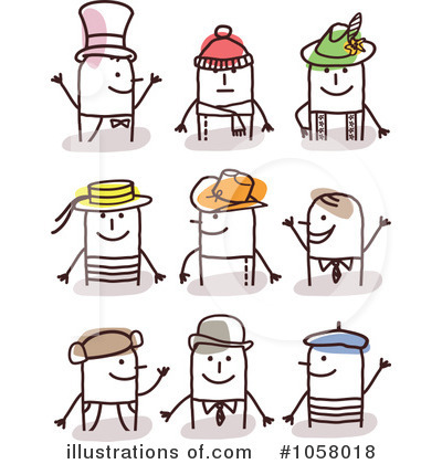 Royalty-Free (RF) Stick Man Clipart Illustration by NL shop - Stock Sample #1058018