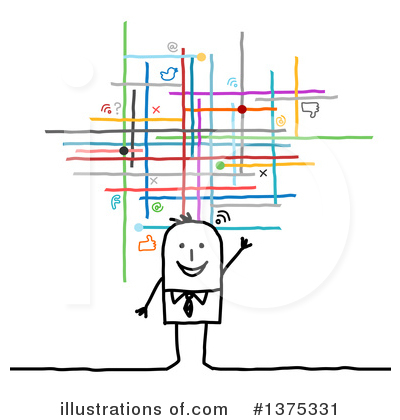 Royalty-Free (RF) Stick Man Clipart Illustration by NL shop - Stock Sample #1375331