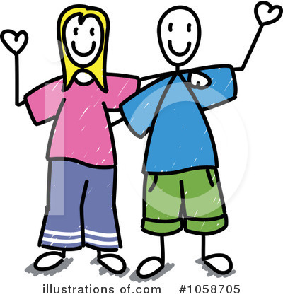 Royalty-Free (RF) Stick People Clipart Illustration by Frog974 - Stock Sample #1058705