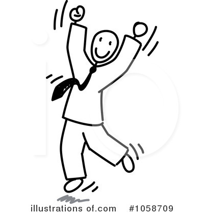 Royalty-Free (RF) Stick People Clipart Illustration by Frog974 - Stock Sample #1058709