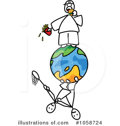 Royalty-Free (RF) Stick People Clipart Illustration by Frog974 - Stock Sample #1058724