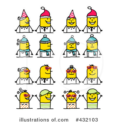 Royalty-Free (RF) Stick People Clipart Illustration by NL shop - Stock Sample #432103
