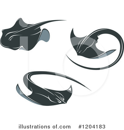 Royalty-Free (RF) Stingray Clipart Illustration by Vector Tradition SM - Stock Sample #1204183