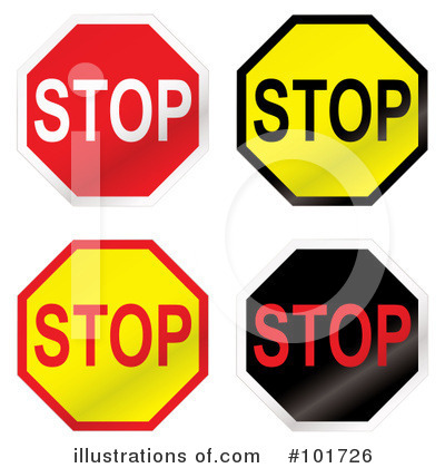 Royalty-Free (RF) Stop Sign Clipart Illustration by michaeltravers - Stock Sample #101726