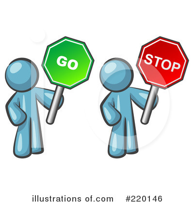Royalty-Free (RF) Stop Sign Clipart Illustration by Leo Blanchette - Stock Sample #220146