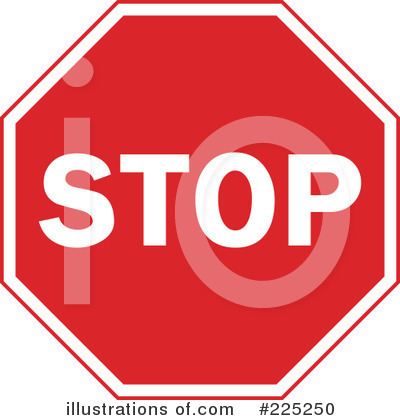Royalty-Free (RF) Stop Sign Clipart Illustration by Prawny - Stock Sample #225250