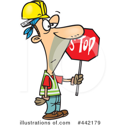 Royalty-Free (RF) Stop Sign Clipart Illustration by toonaday - Stock Sample #442179