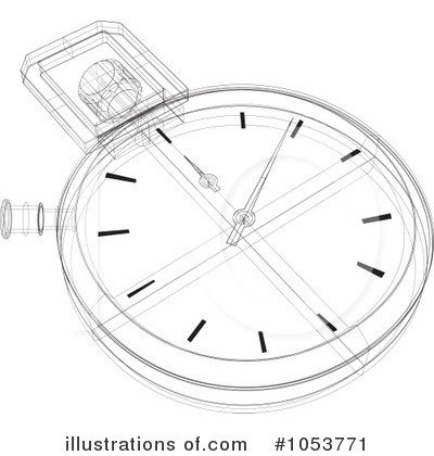 Royalty-Free (RF) Stopwatch Clipart Illustration by patrimonio - Stock Sample #1053771