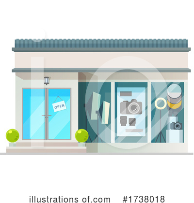 Shops Clipart #1738018 by Vector Tradition SM