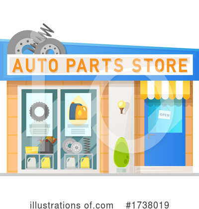 Shops Clipart #1738019 by Vector Tradition SM