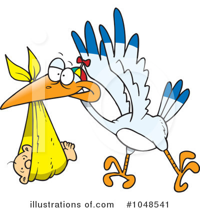 Royalty-Free (RF) Stork Clipart Illustration by toonaday - Stock Sample #1048541