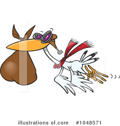 Royalty-Free (RF) Stork Clipart Illustration by toonaday - Stock Sample #1048571