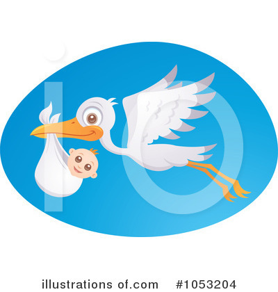 Royalty-Free (RF) Stork Clipart Illustration by John Schwegel - Stock Sample #1053204