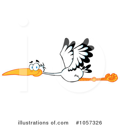 Royalty-Free (RF) Stork Clipart Illustration by Hit Toon - Stock Sample #1057326