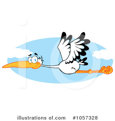 Royalty-Free (RF) Stork Clipart Illustration by Hit Toon - Stock Sample #1057328