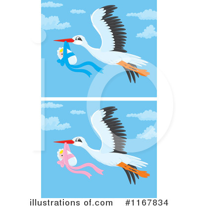 Royalty-Free (RF) Stork Clipart Illustration by Alex Bannykh - Stock Sample #1167834