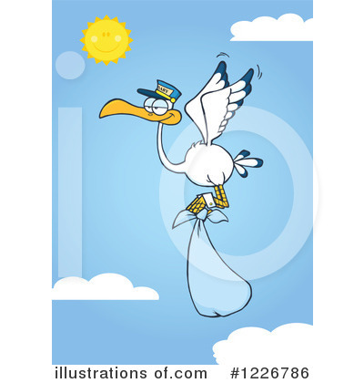 Royalty-Free (RF) Stork Clipart Illustration by Hit Toon - Stock Sample #1226786