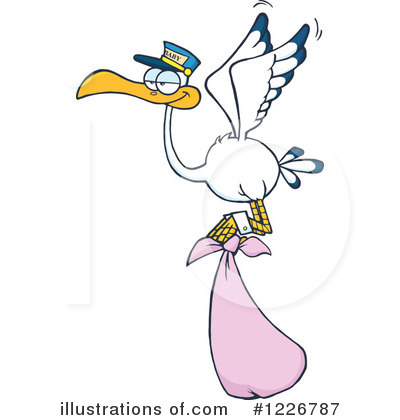 Royalty-Free (RF) Stork Clipart Illustration by Hit Toon - Stock Sample #1226787