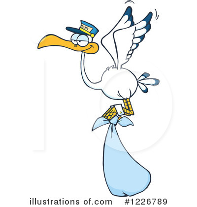 Royalty-Free (RF) Stork Clipart Illustration by Hit Toon - Stock Sample #1226789