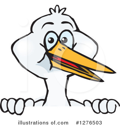 Stork Clipart #1276503 by Dennis Holmes Designs