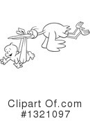 Stork Clipart #1321097 by Johnny Sajem