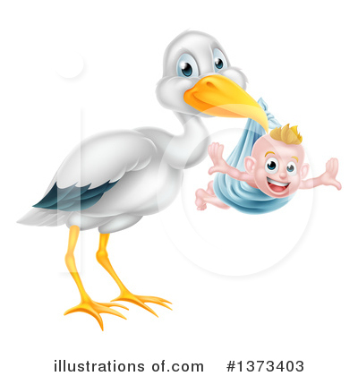 Royalty-Free (RF) Stork Clipart Illustration by AtStockIllustration - Stock Sample #1373403