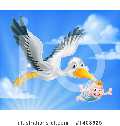 Royalty-Free (RF) Stork Clipart Illustration by AtStockIllustration - Stock Sample #1403625