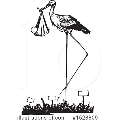 Royalty-Free (RF) Stork Clipart Illustration by xunantunich - Stock Sample #1528809