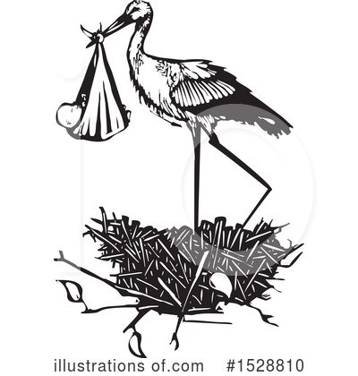 Royalty-Free (RF) Stork Clipart Illustration by xunantunich - Stock Sample #1528810