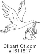Stork Clipart #1611817 by patrimonio