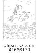 Stork Clipart #1666173 by Alex Bannykh
