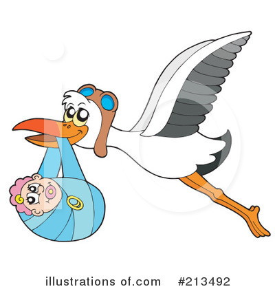 Royalty-Free (RF) Stork Clipart Illustration by visekart - Stock Sample #213492