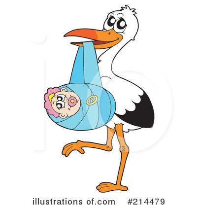 Royalty-Free (RF) Stork Clipart Illustration by visekart - Stock Sample #214479