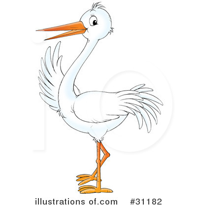 Royalty-Free (RF) Stork Clipart Illustration by Alex Bannykh - Stock Sample #31182