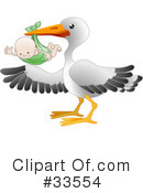 Stork Clipart #33554 by AtStockIllustration