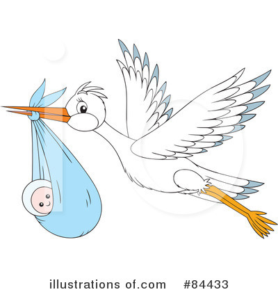 Royalty-Free (RF) Stork Clipart Illustration by Alex Bannykh - Stock Sample #84433