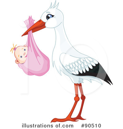 Royalty-Free (RF) Stork Clipart Illustration by Pushkin - Stock Sample #90510