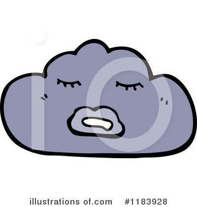 Royalty-Free (RF) Storm Cloud Clipart Illustration by lineartestpilot - Stock Sample #1183928