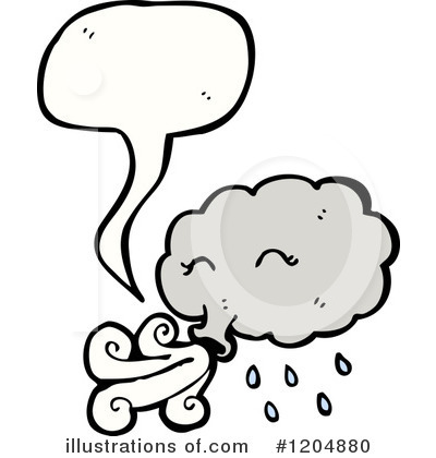 Royalty-Free (RF) Storm Cloud Clipart Illustration by lineartestpilot - Stock Sample #1204880