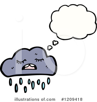 Royalty-Free (RF) Storm Cloud Clipart Illustration by lineartestpilot - Stock Sample #1209418