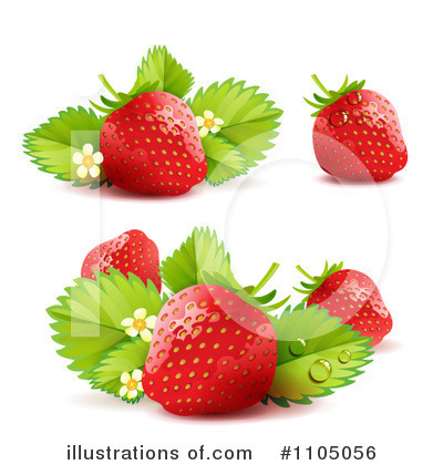 Royalty-Free (RF) Strawberries Clipart Illustration by merlinul - Stock Sample #1105056