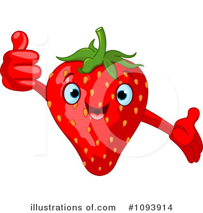 Royalty-Free (RF) Strawberry Clipart Illustration by Pushkin - Stock Sample #1093914